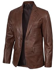 Brandon Tan Leather Jacket Men