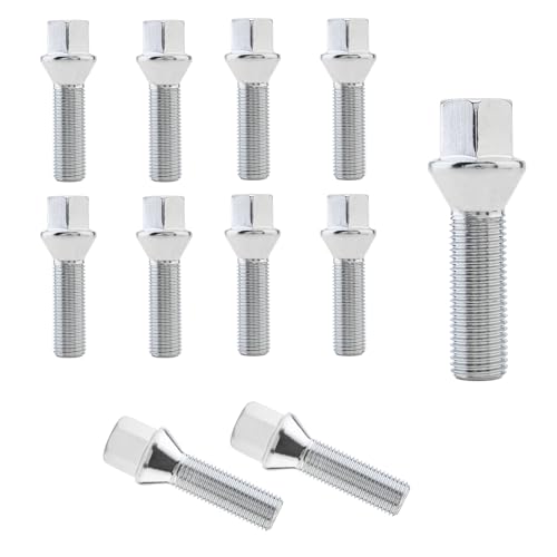 Image of 20pcs 14 x 1.5mm - 40mm 60mm Lengthen Cone - Shape Lug Nut Fit for Benz /BMW /Volkswagen, Durable Compact Wheel Lug Nuts Bolt