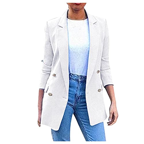 Longblazer Business Anzug Blazer Slim Fit Eleganter Jacke Für Damen...