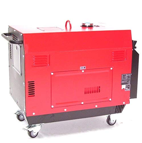 Generator prądu 5800, silnik diesla 8,5 KM, 418 cm³, dźwiękoszczelny 400 V, cicha izolacja akustyczna, cichy generator diesla, awaryjny agregat prądotwórczy 230 V, 400 V, 06263