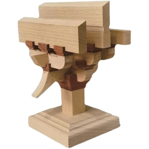 Dougong 斗拱 Interlocking Wooden Pillar 4-Tier Bracket Set Model Kit in Traditional Chinese Architecture Song Dynasty ca 1000AD