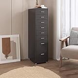 Classeur à roulettes en métal avec serrure D Mobile File Cabinet avec...