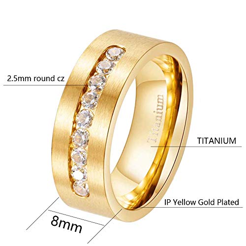 Couple Rings His Her Wedding Ring Sets for Him and Her Matching Rings Gold Plated AAA CZ Ring3