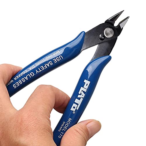 Nuosen 2 Stücke Mini Durable Seitenschneider, 128mm blaue multifunktionale Drahtschneider/Elektronik Seitenschneider für harte, weiche und extrem feine Drähte oder andere Dinge – Bild 5