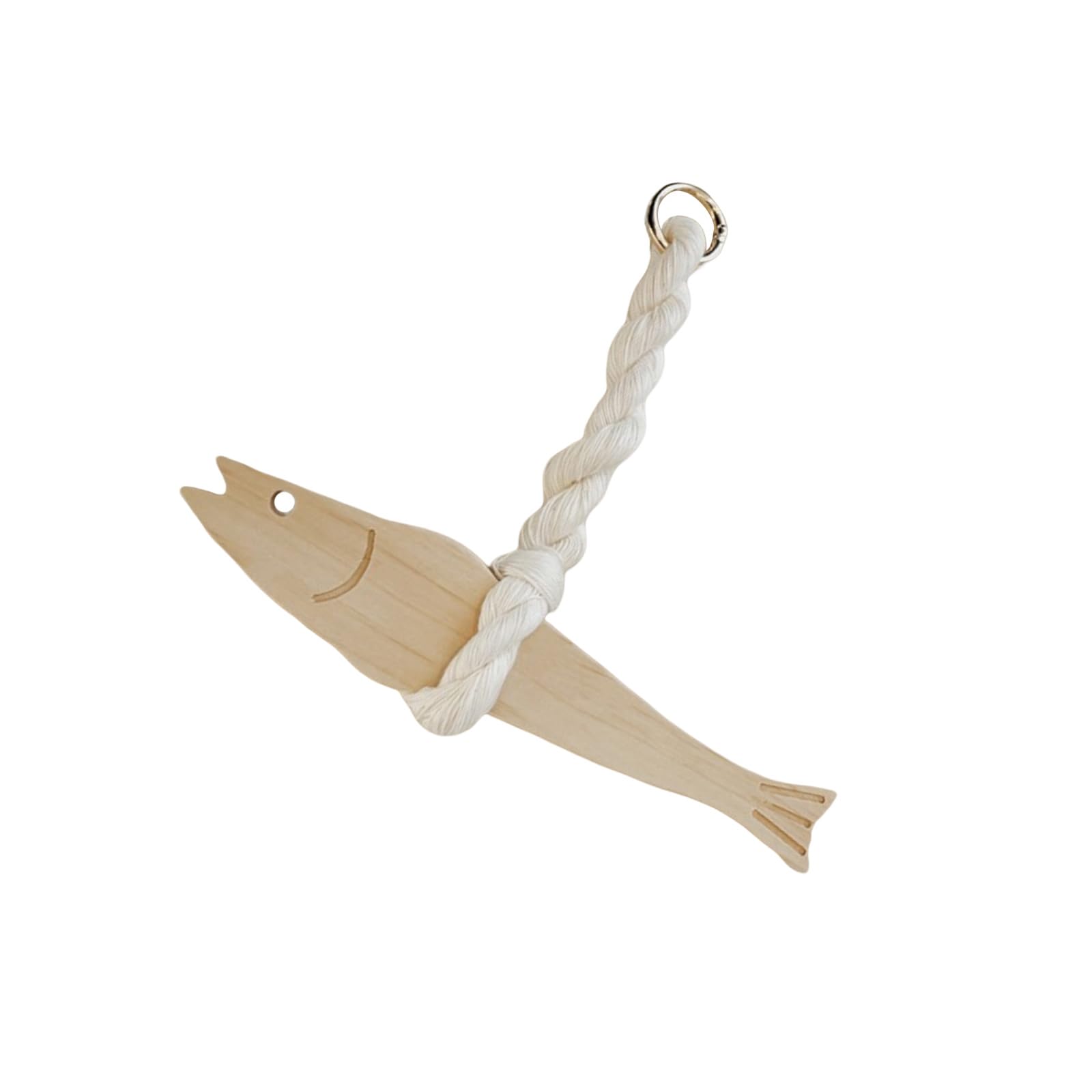 Jazuaiao Wooden Fish Doorbell Hanging Ornament with Bells Door Chimes for Children Room and Home Entryway Wall Decoration Gift Door Ornament