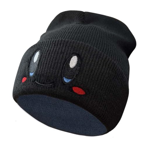 Cute Smile Face Beanie Embroidery Warm Hat Sweater Hat Knitted Hat Hip Hop Hat Outdoor Cap for Boys Girls