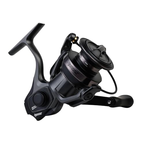 Abu Garcia Beast Spinning Reel | Freshwater & Saltwater Predator Fishing Reel | Big Bait, Crankbait & Lure Fishing | Alloy Frame | Power Stack Carbon Drag | Gear Ratio | 3500 | Left Hand