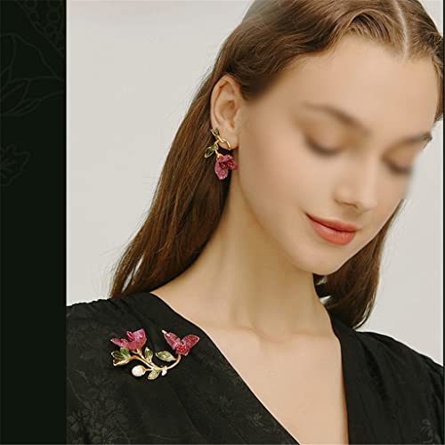 Broche fleur rhododendron de tempérament, épingle de robe raffinée - 6