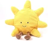 LONGRUSH Amuseable Sun, Yellow Fun Kawaii Summer Sunshine Plush, Sun Shape Soft Stuffed Toy, Car Pillow Neck Pillow Toy, Kid Stuffed Star Toy-13.7in