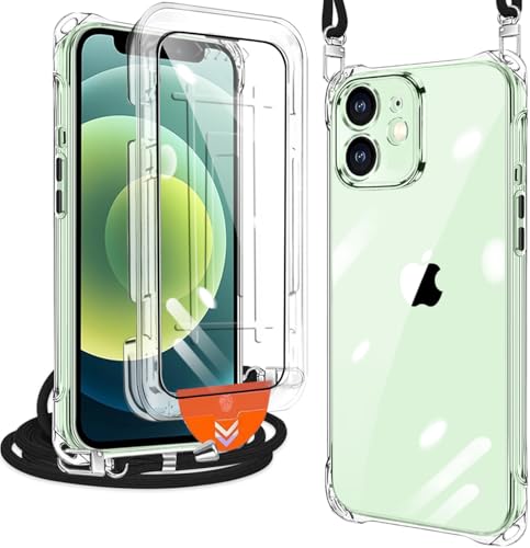 Amazon.co.jp: iPhone 12 Mini ケース クリア [1枚ガラスフィルム付き