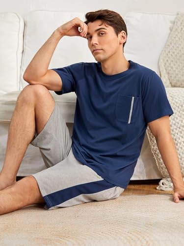 Image of Men's Pyjama Set || T-Shirt and Shorts Set for Men || Night Wear for Men || Night Suit for Men (Cord-04-07)