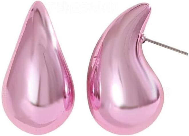 Chunky Teardrop Trendy Earrings Multicolor Lightweight Waterdrop Stud Fashion Earrings Jewelry for Women Girls