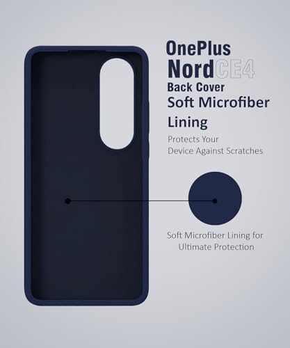 Image of LIRAMARK Liquid Silicone Soft Back Cover Case for OnePlus Nord CE4 5G (Mid Blue)