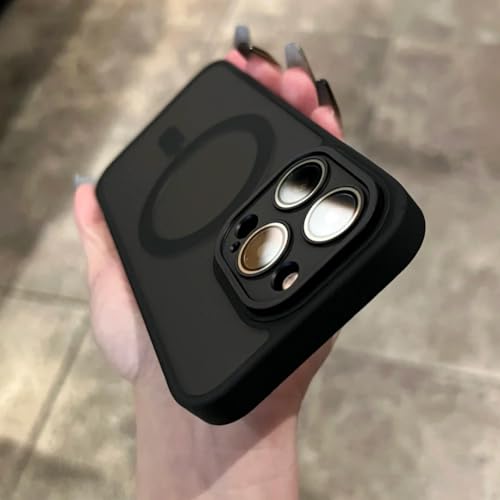 Coque iPhone 17 Pro magnétique mate noire translucide antichoc