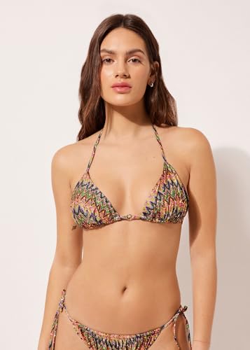 Woman's Triangle Swimsuit Top Bright Optical2