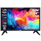 TuTu Smart TV 24 Pollici(60cm) Android TV LED HD Ready con Dolby Audio Triplo Tuner Youtube Netflix...