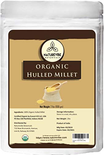 Naturevibe Botanicals Organic Hulled Millets, 2lbs | Non-GMO and Gluten Free | Whole