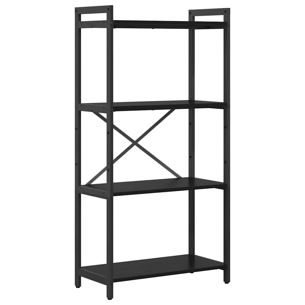Estantería industrial de salón para organizar libros y plantas