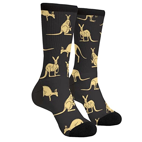 Sigouyinei Cute Australian Wild Animal Kangaroo Kangaroos Casual Funny Funky Novelty Socks For Men Women
