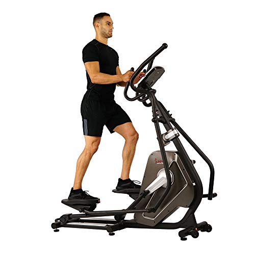 Image of Sunny Health & Fitness Smart Elliptical Machine with Pulse Sensor, Adjustable Resistance with Quiet and Smooth Long Stride Drive System, SunnyFit App Access Optional via Bluetooth and Manual Mode