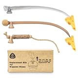 Migipaws Katzenspielzeug-Ersatzschwänze 3st-Pack – Interaktives Katzenspielzeug mit elastischem Kunststoff, weichem Stoff und Katzenminzestick， Kompatibel Migimaus Katzenspielzeug