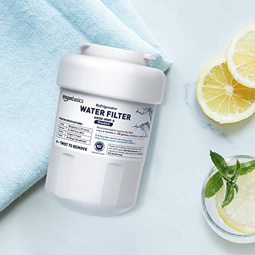 Amazon Basics Replacement Water Filter Cartridge Compatible with GE MWF Refrigerator, Pack of 3, Standard Filtration