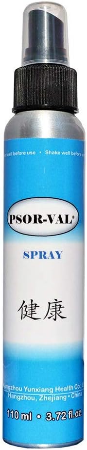 PSOR-VAL Fast-Acting Zinc Pyrithione Skin Disorder Relief Spray for Psoriasis, Dermatitis and Eczema Symptoms (3.72 Fl Oz/110ml)