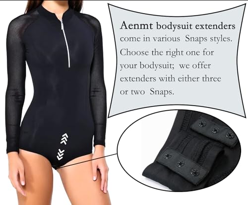 Image of Women's Bodysuit Extender with Snaps, Adds Length to Torso, Removable and Washable Crotch Extender