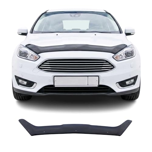Déflecteurs d'air capot Ford Focus 2015-2018 acrylique foncé noir haut de gamme