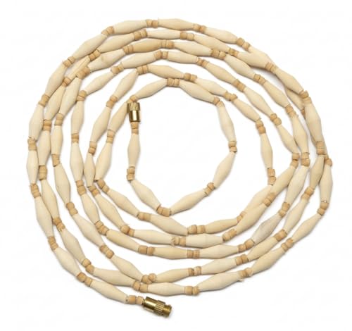 Image of Original Tulsi Kanthi Mala from Vrindavan Dham | Pure Natural Tulsi Wood Beads | ISKCON Style Single Round Spiritual Necklace for Men & Women | Hindu Pooja & Meditation Mala