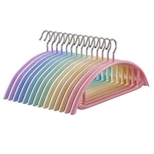 CTIME Kleiderbügel 14 Stück, rutschfeste Metal Bügel mit integrierten Kleinen Haken,Tragfähigkeit 5 kg, Platzsparend, 42 cm, Geeignet für Jacken, Hemden, Mäntel, Krawatten, Hosen