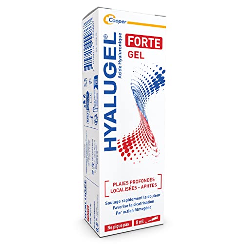 HYALUGEL - Gel buccal - Plaies profondes localisées - Lésions buccales sévères et douloureuses - Aphtes - Acide Hyaluronique - Tube - 8 mL
