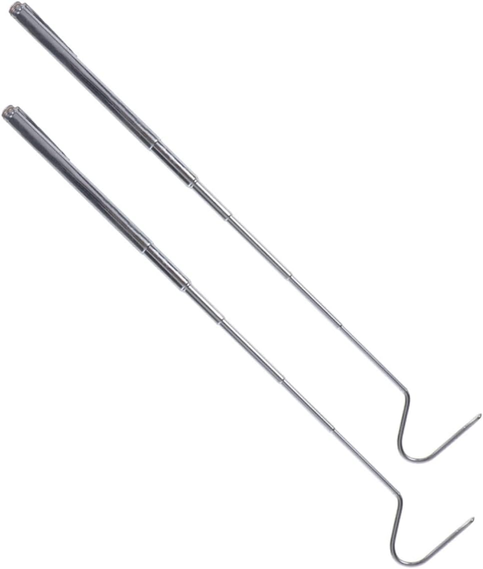 2pcs Professional Reptile Catching Snake Hook Extendable Snake Grabbers Non-Slip Handle for Safe Handling