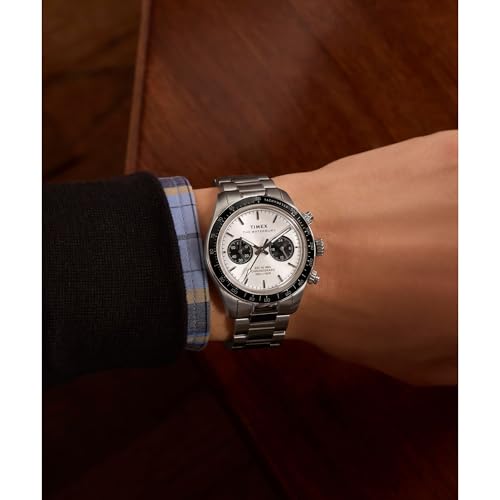 Image of TIMEX Waterbury Heritage Analog Silver Round Dial & Silver Stainless Steel Bracelet Band Water Resistant Men's Wrist Watch - TW2Y19200IK