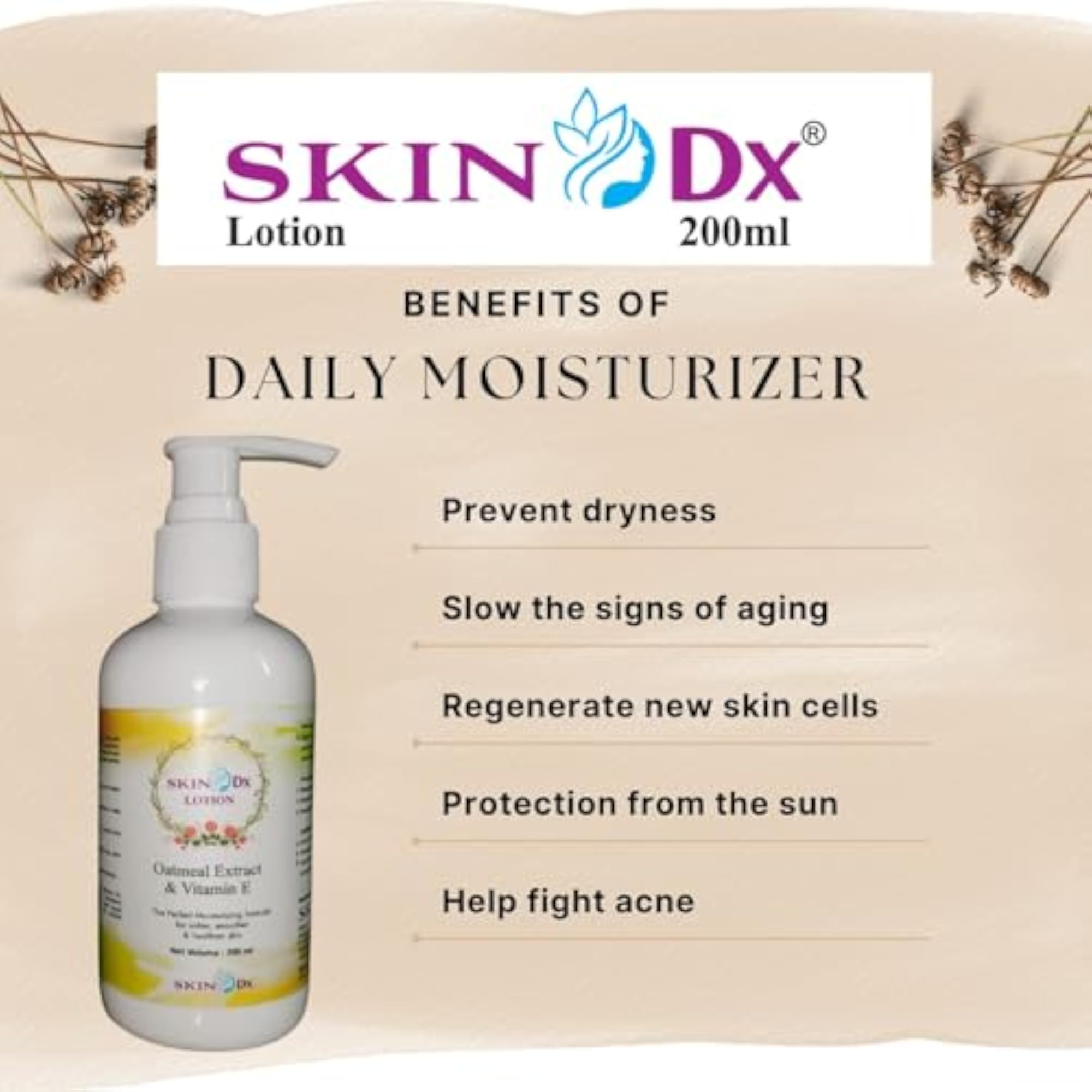 SkinDx Moisturising Lotion with Oatmeal Extract, 100ml