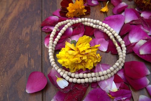 Image of Original Tulsi Kanthi Mala from Vrindavan Dham- Pure Tulsi (Gol Dana 3-4mm, Two Round)