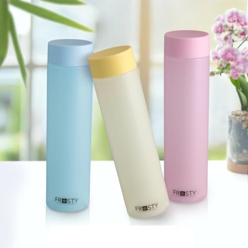 Image of Frosty Unbreakable Water Bottle 1 Litre | Set of 6 | Plastic Water Bottle | Office Bottle | Gym Bottle | Home | Kitchen