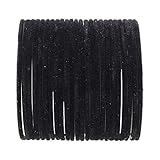 Efulgenz Indian Velvet Bangles for Women Indian Bangles Set Bollywood Plain Velvet Bangle Bracelets Costume Jewelry for Women