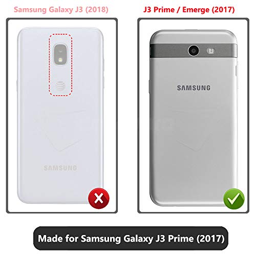 Covrware Galaxy J3 2017/J3 Prime/J3 Emerge/J3 Eclipse/Express Prime 2/Luna Pro/Amp Prime 2/Sol 2 Case, [Aegis] Built-In [Screen Protector] Heavy Duty Rugged Holster [Belt Clip][Kickstand] Black #TOP1