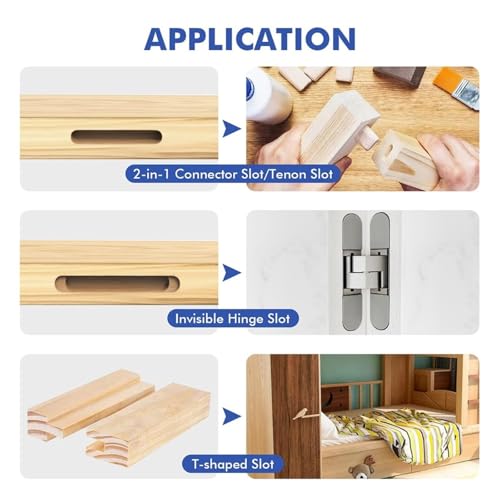 Gabarit à mortaiser pour machine 65 mm support de rainurage 2 en 1 réglable menuiserie