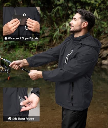 Image of SWISSWELL Men's Waterproof Golf Rain Suit Rain Gear Jacket and Pants Lightweight for Golf Fishing Big and Tall S-5XL