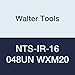 Walter Tools NTS-IR-16 048UN WXM20 Carbide NTS Threading Inserts, Internal Thread, Full Profile, American UN 60 Degree (Pack of 10)