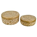 Ces paniers sont réalisés en algue, un matériau esthétique et texture très similaire à l'osier