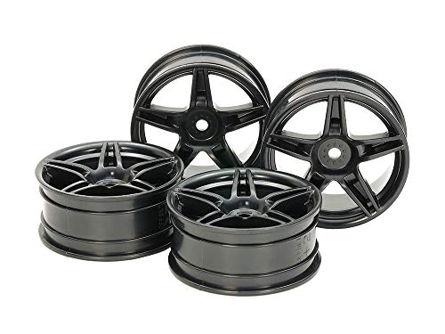 Jantes de précision Tamiya OP.1853 noires déport +2mm pour stabilité de châssis RC