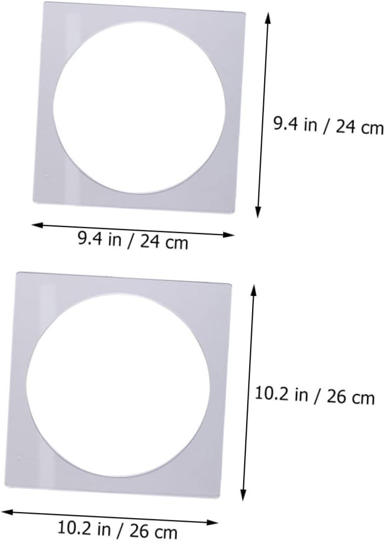 Ciieeo 4pcs Acrylic Layer Cake Mold Cake Scraping Plate Baking Tools for Decorating Layer and Desserts