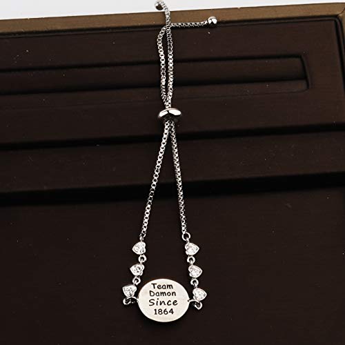 Image of CENWA Team Damon /Stefan /Salvatore Since 1864 Adjustable Bracelet Vampire Fandom Gift Idea