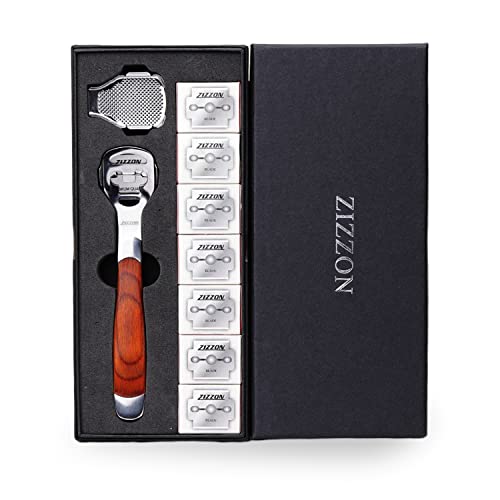 Zizzon Foot Care Pedicure Callus Shaver Hard Skin Remover Wood Handle 70 Blades #TOP7