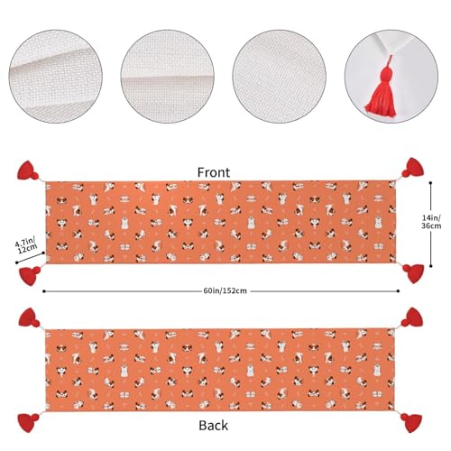 Chemin de table imprimé chien nappe moderne pour table basse et mariage - 5