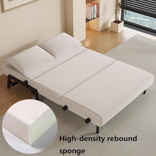 Convertible Sleeper Sofa Chair - 2-in-1 Pull Out Couch Bed with Adjustable Backrest, Corduroy Fabric, Space-Saving Guest Bed for Living Room, Bedroom, Apartment (187x100x26cm)