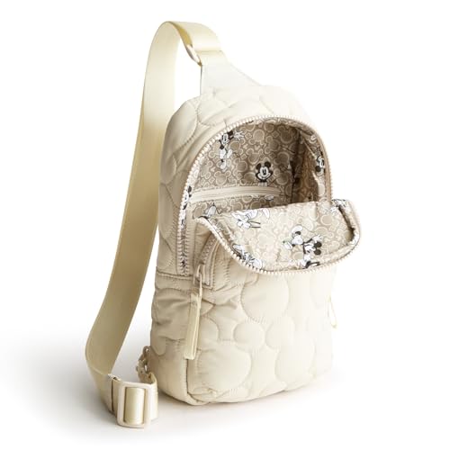 Image of Vera Bradley Women's Disney Featherweight Lorman Sling Backpack, Pumice Stone, One Size